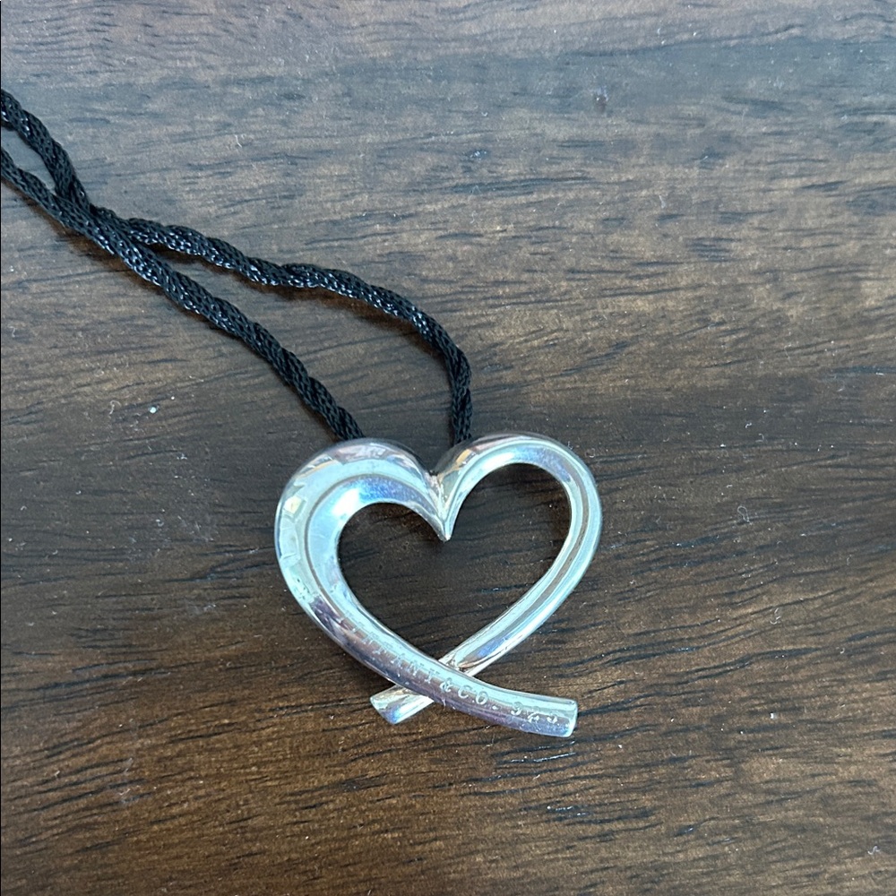 Sterling Silver open Heart Pendant necklace